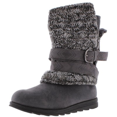 

Muk Luks Женские серые зимние ботинки до середины икры из шерсти 10 Medium (B,M) BHFO 6840, Grey multi