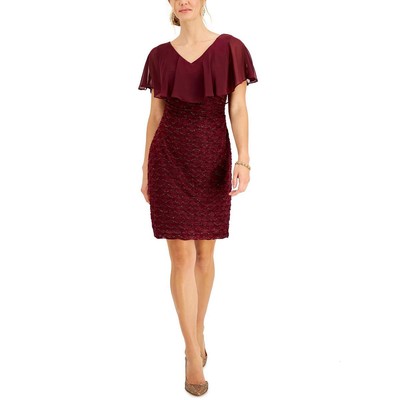 

Женское красное платье-футляр длиной до колена Connected Apparel  BHFO 7032, Bordeaux