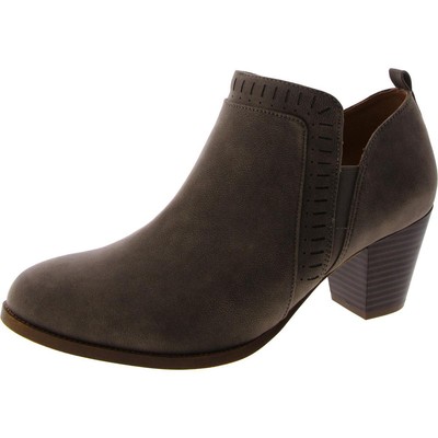 LifeStride Womens Jovie Gray Ankle Boots Boots 9.5 Medium (B,M) BHFO 9667