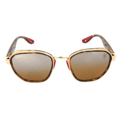Ray Ban Scuderia Ferrari Polarized Mirror Brown Irregular Unisex Sunglasses