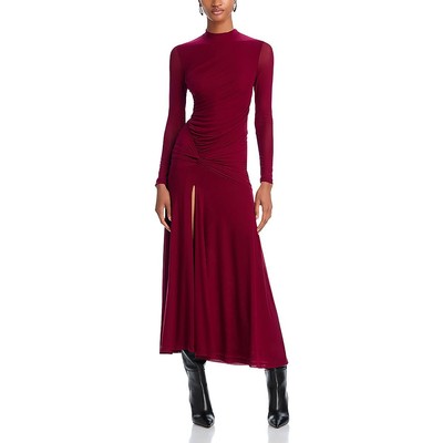 Bardot Womens Liyana Red Ruched Knot-Front Long Evening Dress 4 BHFO 2446
