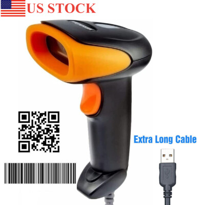 Handheld USB Wired 1D QR 2D Barcode Scanner Code Reader F. Mac Windows POS Store