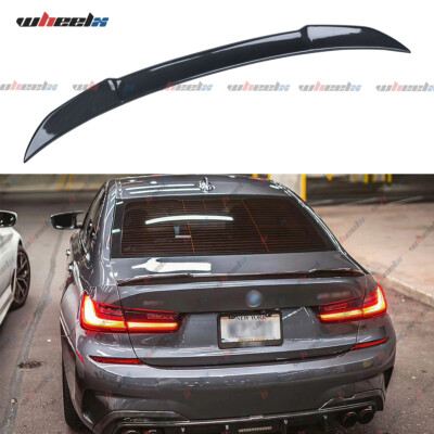 CARBON FIBER TRUNK SPOILER WING CS STYLE FOR 19-24 BMW G20 3 SERIES 330i G80 M3