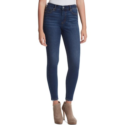 Jessica Simpson Womens Adored Navy High Rise Dark Wash Skinny Jeans 32 BHFO 8057