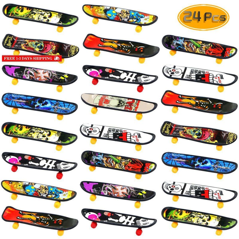 , Mini Skateboard With Pattern On Bo
