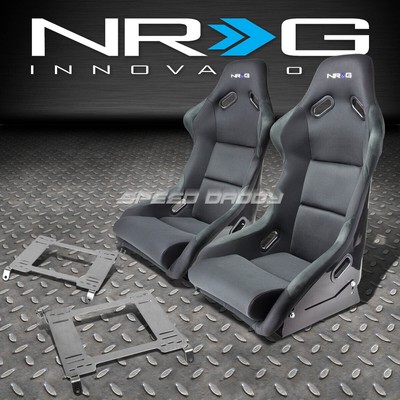 КОВШЕОБРАЗНЫЕ ГОНОЧНЫЕ СИДЕНЬЯ NRG ИЗ СТЕКЛОВОЛОКНА + КРОНШТЕЙН ИЗ НЕРЖАВЕЮЩЕЙ СТАЛИ ДЛЯ 98-02 ACCORD CG