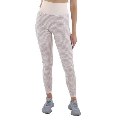 

Женские розовые эластичные леггинсы Varley Hobart  BHFO 9853, Houndstooth