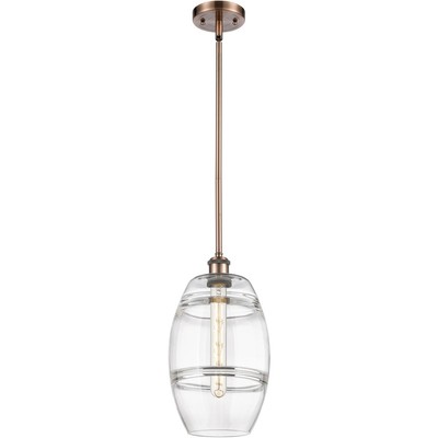 Innovations Lighting 516-1S-AC-G557-8CL Ballston Vaz Mini Pendant Antique Copper