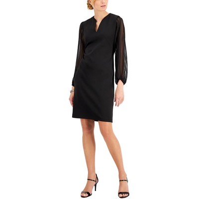 

Женское платье-футляр из черного полиэстера Connected Apparel Petites  BHFO 7951, Черный