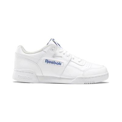 REEBOK REEBOK WORKOUT PLUS UNISEX MEN'S WOMEN'S CASUAL SHOE - WHITE/ROYAL