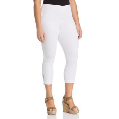 

Женские укороченные джинсовые леггинсы Lysse белого цвета с высокой талией и манжетами плюс  BHFO 9292, Белый