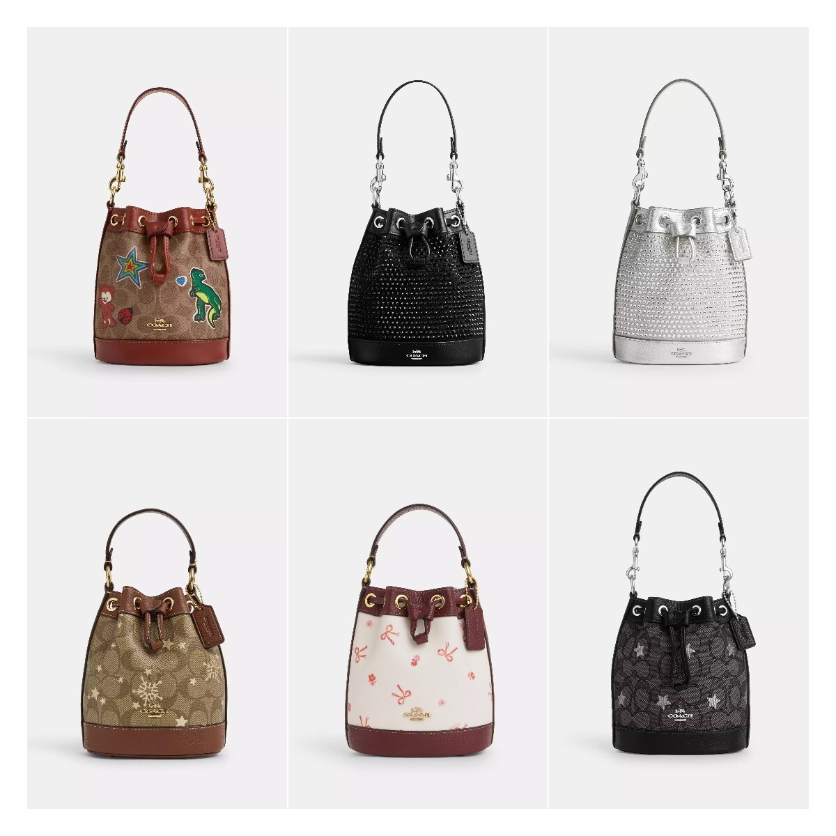 NWT Coach Mini Bucket Bag In Signature Canvas CW300/CW301