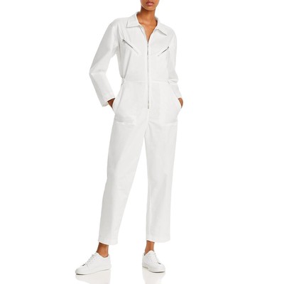 Женский повседневный хлопковый комбинезон Sunset & Spring Womens White Boilersuit L BHFO 3858