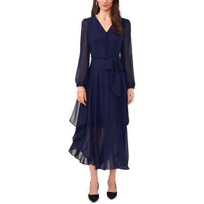 Женское темно-синее вечернее платье миди Vince Camuto в деловом стиле S BHFO 5869