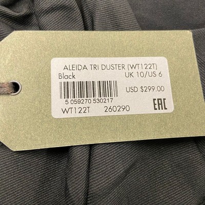 Pre-owned Allsaints Aleida Duster Jacket Women's Size 6 Black Wt122t
