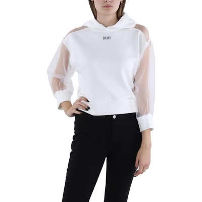 DKNY Женский белый уютный топ-пуловер Comfy S BHFO 2087