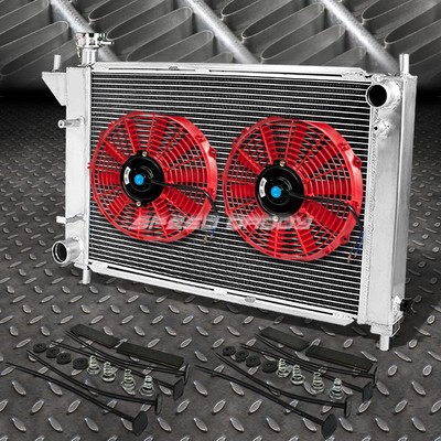 3-РЯДНЫЙ АЛЮМИНИЕВЫЙ РАДИАТОР + 2X 10 ВЕНТИЛЯТОРОВ КРАСНОГО ЦВЕТА ДЛЯ FORD MUSTANG GT/GTS/SVT V8/V6 94-95 ГОДОВ ВЫПУСКА