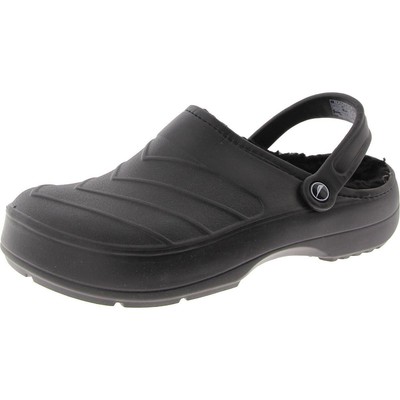 Nautica Womens River Cost Cozy Black Slip On Clogs Shoes 11 Medium (D) BHFO 7552