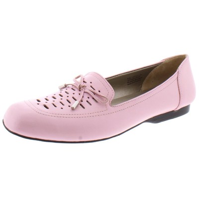 Array Womens Sweet Pea Pink Leather Loafers Shoes 6 Medium (B,M) BHFO 6263