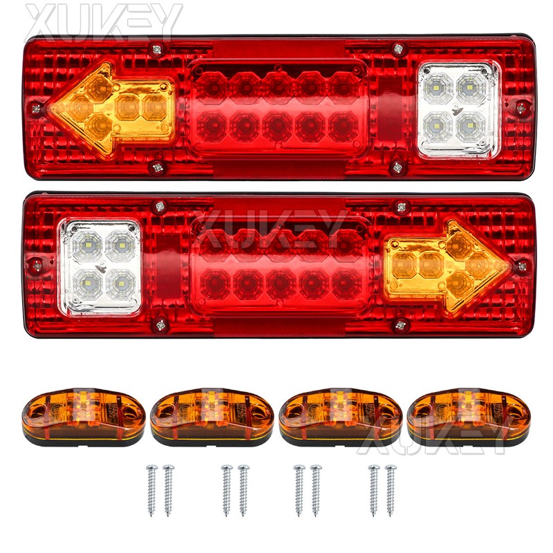 6X LED Arrow Signal Light Tail Brake Reverse Side Marker Truck Trailer Camper RV