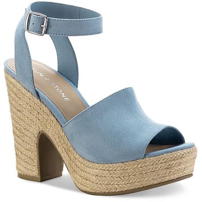 

Женские сандалии на платформе Sun + Stone Fey Blue, обувь 8, средний (B,M) BHFO 6048, Light blue mc