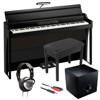 Korg G1B Air Digital Piano - Black COMPLETE HOME BUNDLE PLUS SUB