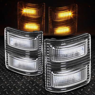ДЛЯ 08-16 FORD SUPERDUTY ЧЕРНЫЙ ЯНТАРНЫЙ СВЕТОДИОДНЫЙ ИНДИКАТОР ХОДА БУКСИРОВОЧНОГО/БОКОВОГО ЗЕРКАЛА ЗАДНЕГО ВИДА + СИГНАЛЬНАЯ ЛАМПА
