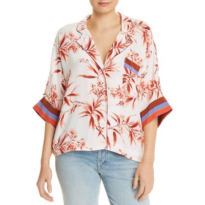 

Joie Womens White Floral Print Sleepwear Pullover Top Blouse  BHFO 7729, Porcelain