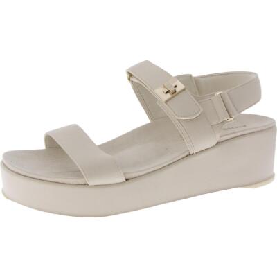 Anne Klein Womens Verse Woven Adjustable Platform Sandals Shoes BHFO 0767