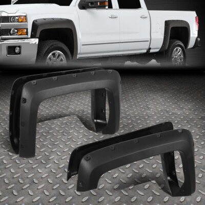 [4ШТ]ДЛЯ 14-18 SILVERADO 2500 3500 HD 6.5 8-ДЮЙМОВОЕ КОЛЕСНОЕ КРЫЛО С КАРМАННЫМИ ЗАКЛЕПКАМИ