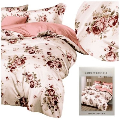 3d Microfiber Duvet Cover Set 160x200cm 3pcs Flowers Beige Pink Hxdd