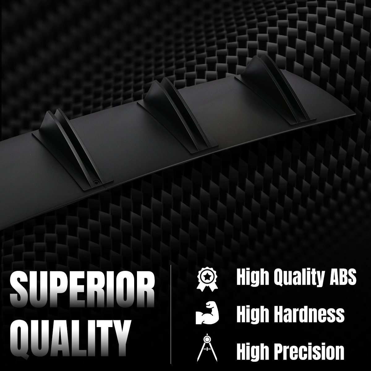 For Dodge Charger RT SRT Rear Diffuser Shark 5 Fins Bumper Splitter Spoiler Lip