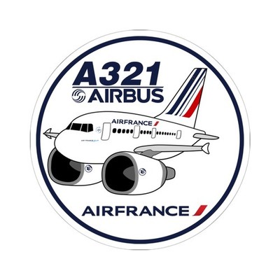 Air France Pudgy Airbus A321 A 321 Sticker Kiss-Cut Decal