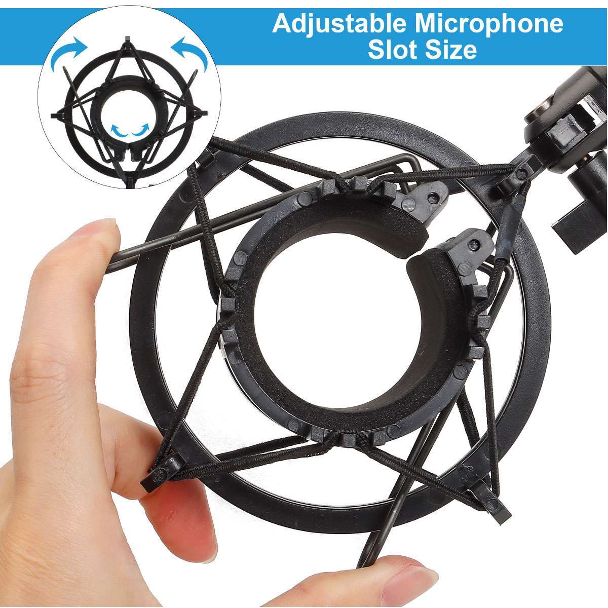 Universal Microphone Shock Mount Mic Clip for Home Studio Podcast Recording