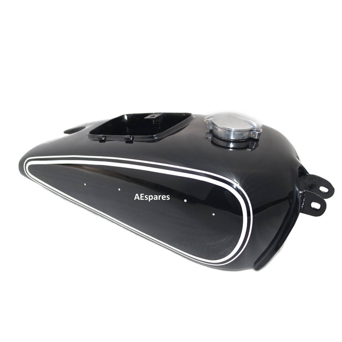 Petrol Fuel Gas Tank Steel Black Painted White Stripe Fits BMW R71 