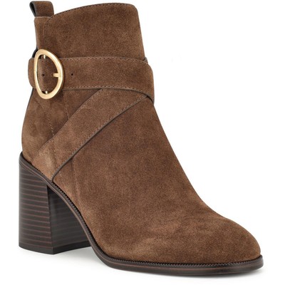 Повседневные ботильоны на блочном каблуке Nine West Womens NEEDYOU из замши BHFO 6929