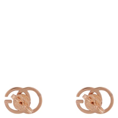 Pre-owned Gucci Running Rose Gold Stud Earrings