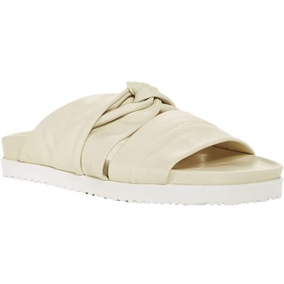 

3.1 Phillip Lim Женские кожаные шлепанцы с витым узлом спереди для бассейна BHFO 4967, Vanilla, Twisted