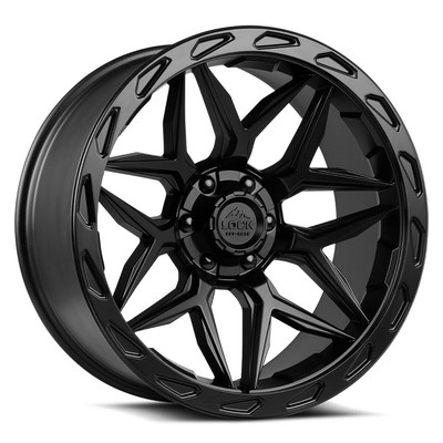 22'' Lock Offroad Matrix Matte Black Matte Black Ring 22x10 8x6.5 8x170 -18mm Rim