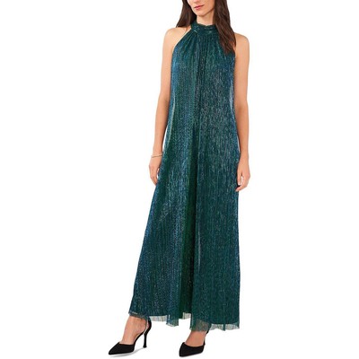 MSK Женский зеленый струящийся комбинезон на бретелях с металлическим узором Petites PL BHFO 3361