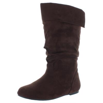 

Женские коричневые полусапоги до середины икры Journee Collection Chely-3 7, средние (B,M) BHFO 4235, Коричневый