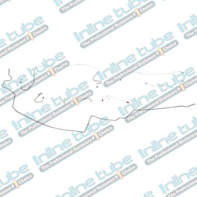 1968-69 Plymouth Barracuda Valiant Complete Manual Drum Brake Line Kit Stainless