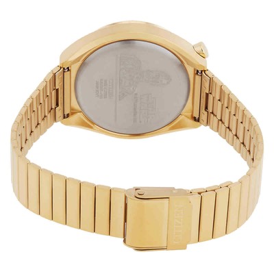 Pre-owned Citizen C-3po Star Wars Chronograph Quartz Gold Dial Men's Watch An3662-51w