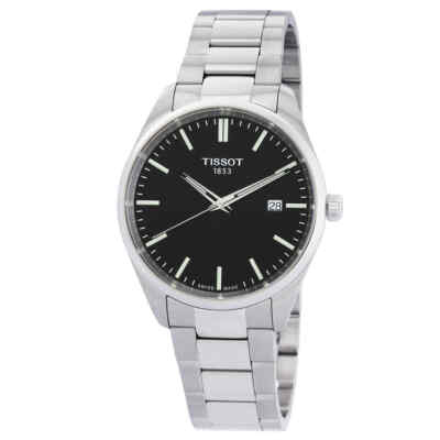 Мужские кварцевые часы Tissot PR 100 с черным циферблатом T1504101105100