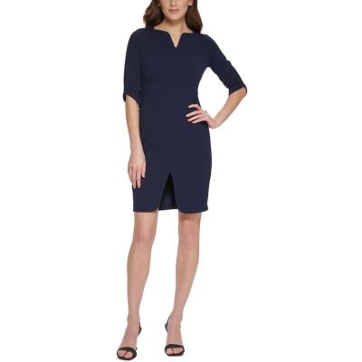 

Женское офисное платье-футляр с молнией и рукавами до локтя Calvin Klein Petites BHFO 9258