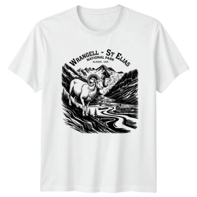 Wrangell-St Elias National Park Alaska USA Mens T-Shirt Womens Tee Graphic