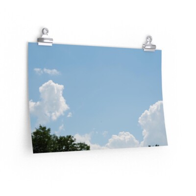 Clouds in Blue Sky Photo Poster Premium Poster