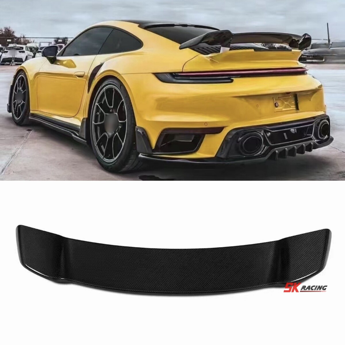 For Porsche 911 992 Turbo S 2021-2024 Dry Carbon Fiber Rear