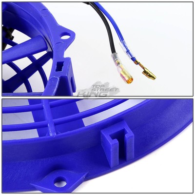 2 Set 12" High Performance Electric Slim Radiator Cooling Fan+Mounting Kit Blue