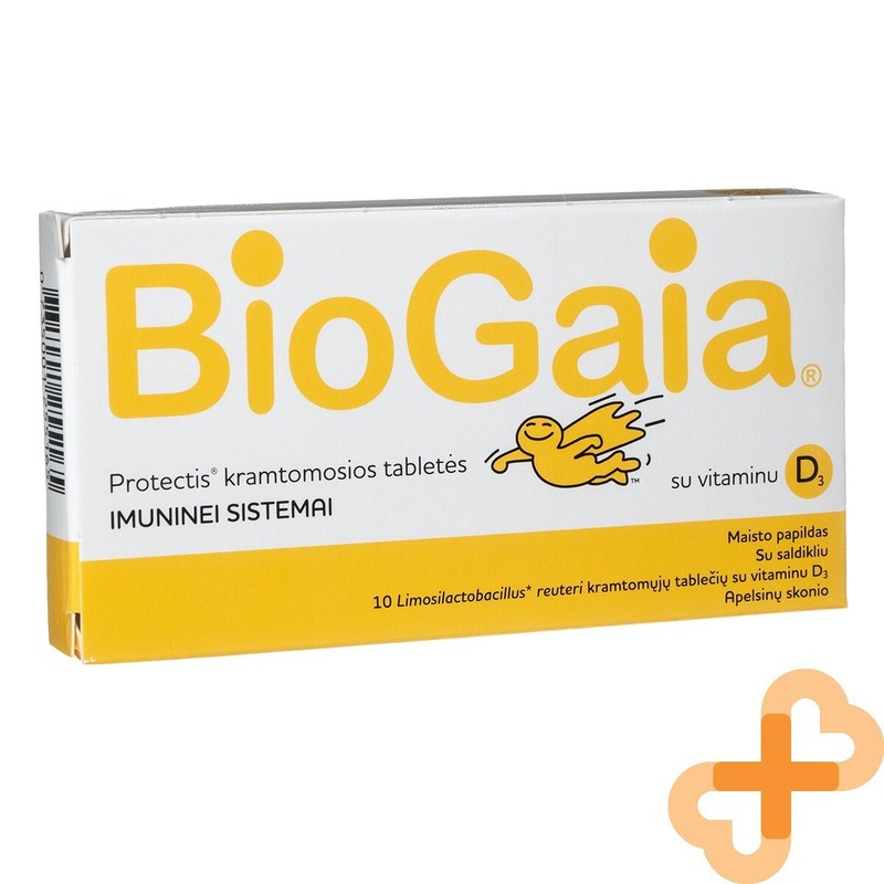 Biogaia Protectis 10 Kautabletten Vitamin D3 Laktobazillen Mit Orangengeschmack